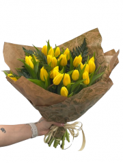 Ramo de 30 tulipanes amarillos